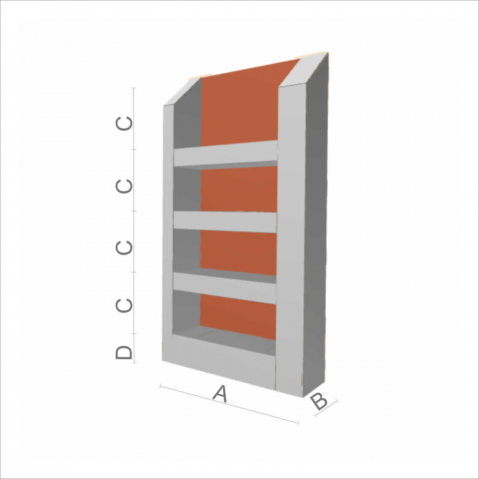 Standing Display Unit with Angled Top [2]