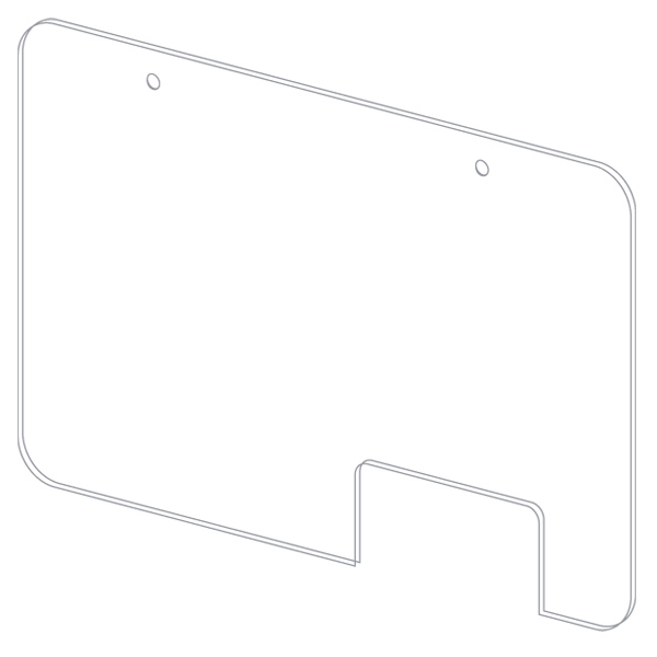 Suspended protection plate L 99 x H 66 CM [3]