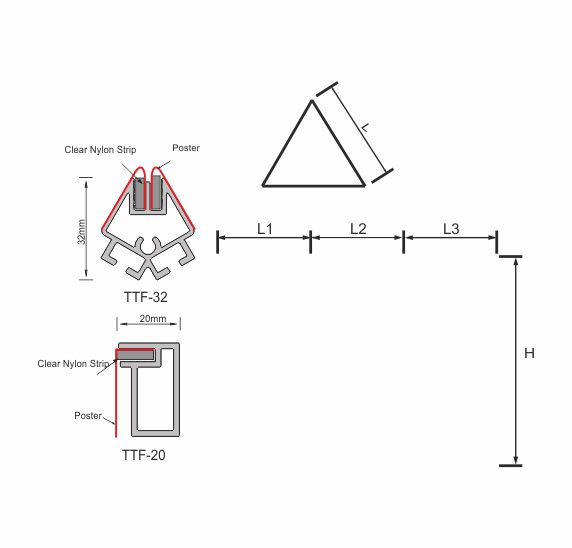 Textile Frame - 32mm Triple profile [2]
