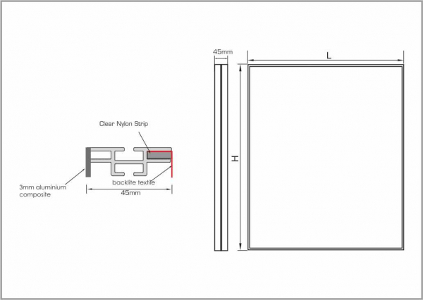 Textile Lightbox - 45mm profile [2]