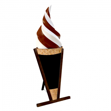 People Stopper Lemn - "Ice cream" shaped A-board 155x60cm