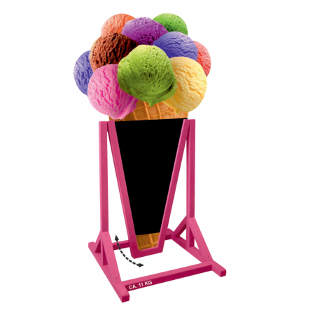 People Stopper Lemn - Double sided "Ice Cream" shaped A-board 163x91.5cm