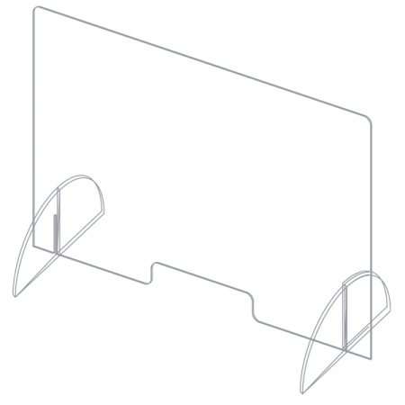 Ecran de protectie a angajatilor  H 65 x L 75 CM - demontabil [1]