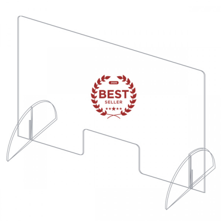 Ecran de protectie a angajatilor  H 65 x L 90 CM - demontabil [2]