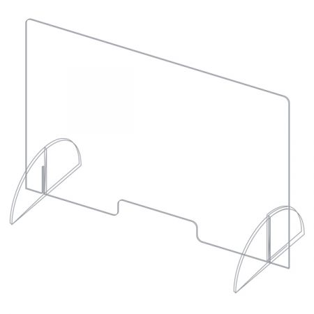 Ecran de protectie a angajatilor  H 65 x L 90 CM - demontabil [1]
