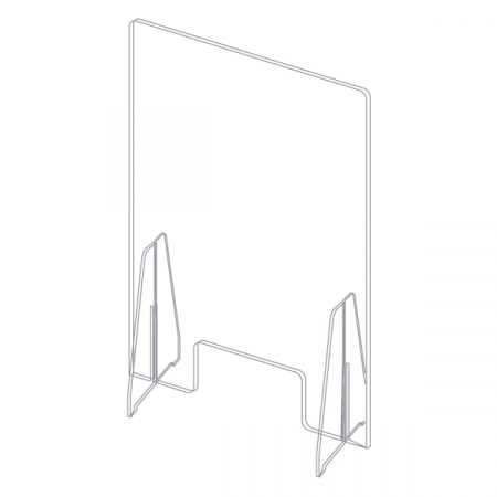 Ecran de protectie a angajatilor  H 99 x L 66 CM - demontabil [3]