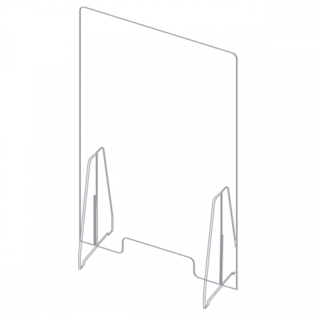 Ecran de protectie a angajatilor  H 99 x L 66 CM - demontabil [1]