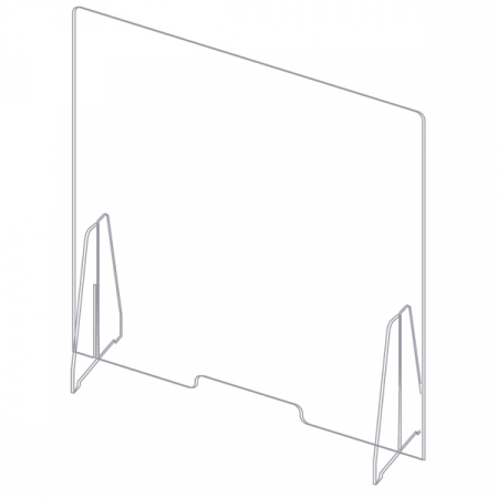 Ecran de protectie a angajatilor  H 99 x L 99 CM - demontabil [1]