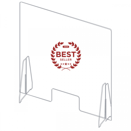 Ecran de protectie a angajatilor  H 99 x L 99 CM - demontabil [3]