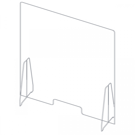 Ecran de protectie a angajatilor  H 99 x L 99 CM - demontabil [2]