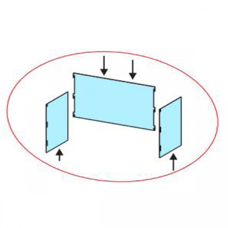 Ecran protector detasabil L 58 x D 29 x H 66 [1]