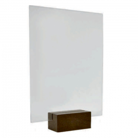 Display lemn cu tabla blackboard - Double-sided tabletop with acrylic pocket