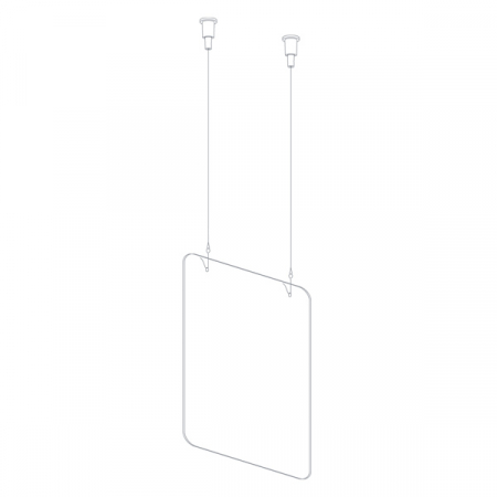 Sisteme de protectie a angajatilor - COVID - KIT Placa de protectie suspendata L 75 x H 99 CM