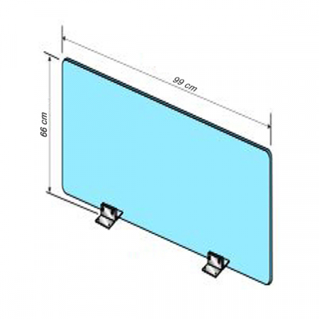 Ecran protector cu picior de inox - Ecran protector cu picior de inox L 99 x H 66 CM
