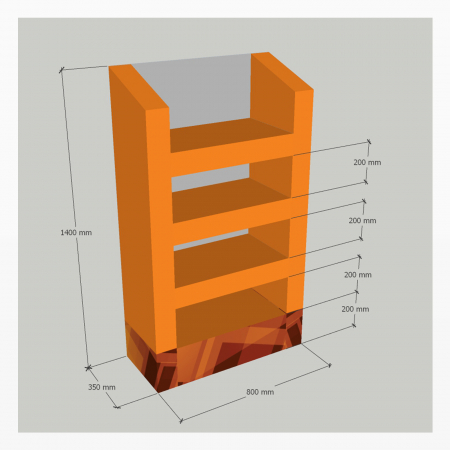 Standing Display Unit with Angled Top [2]