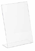 Suport Acryl counter  "ANTI SHOCK" - Suport vizual în formă de L antisoc