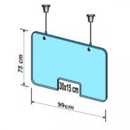 Suspended protection plate L 99 x H 75 CM [4]
