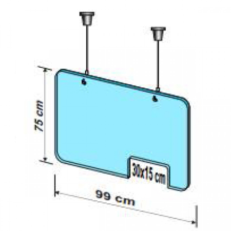 Suspended protection plate L 99 x H 75 CM [5]