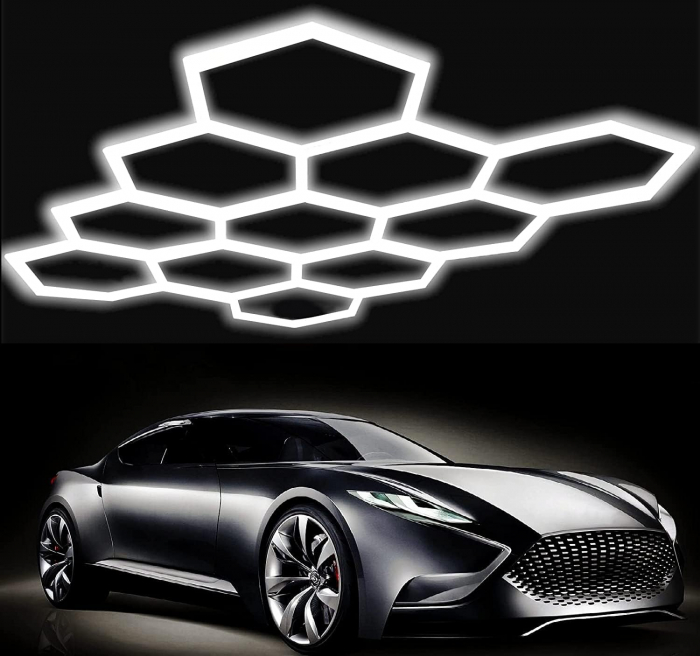 14 Hexagoane LED Honeycomb fara chenar [2]