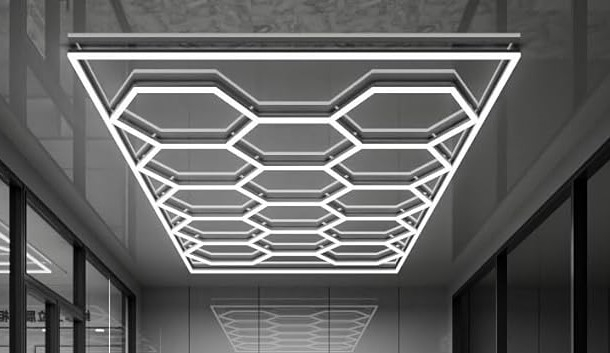14 hexagoane led honeycomb pentru detailing auto si ateliere auto [3]