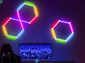 2 hexagoane RGB Dream cu telecomanda si app 84w 150 x 86 cm [2]