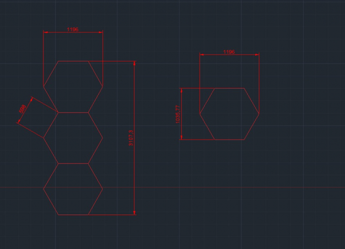 3 hexagoane led honeycomb Mare [2]
