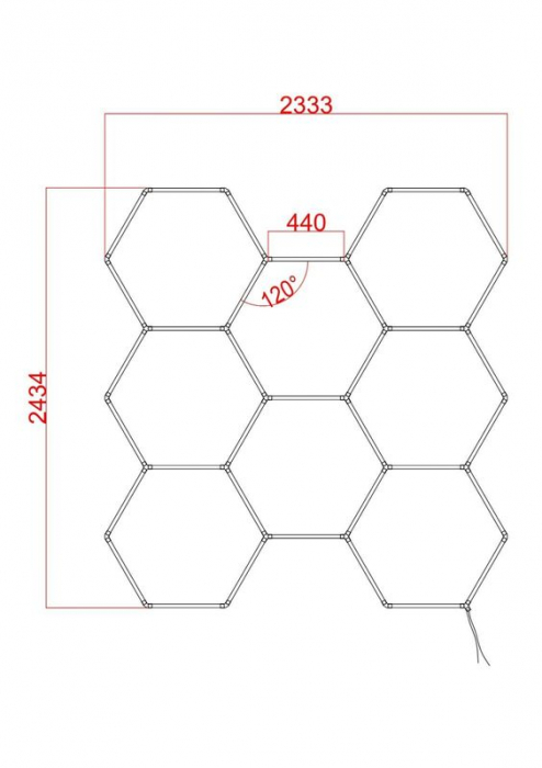 8 hexagoane honeycomb led [2]