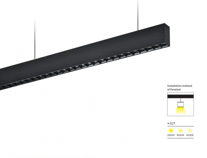 CORP LED SUSPENDAT NEGRU 40W 1.2M [2]