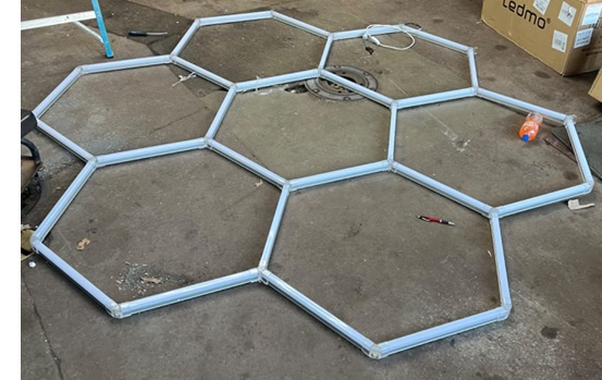 kit 7 hexagoane led honeycomb rece, neutru sau black [2]