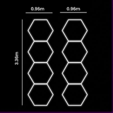 Led tavan honeycomb 4 hexagoane [2]