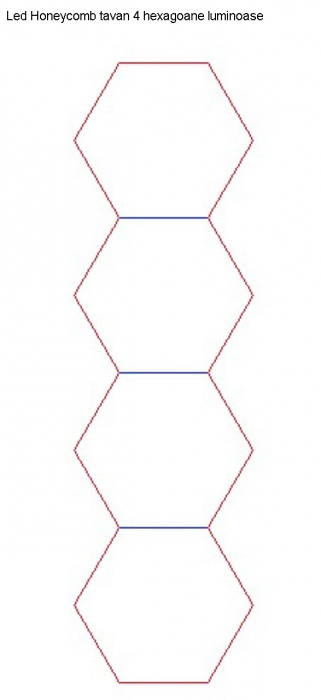 Led tavan honeycomb 4 hexagoane [3]
