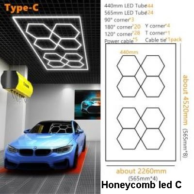 Led  tavan Honeycomb 600w  226 x 452 cm [3]