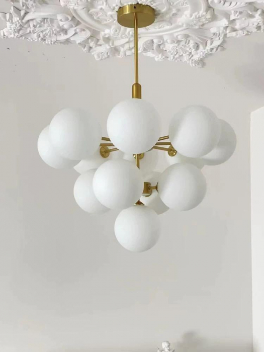 Lustra led 13 globuri gold [2]