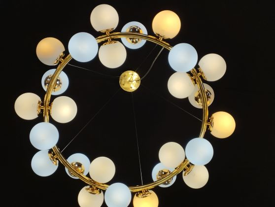 Lustra led 15 globuri Gold/ Black [3]
