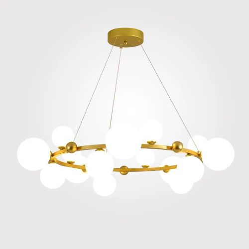 Lustra led 15 globuri gold [2]