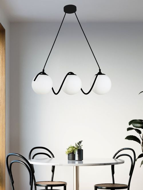 Lustra led 3 globuri Gold/ Black [2]