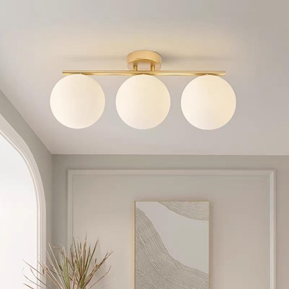 Lustra led 3 globuri E27  gold/ black [2]