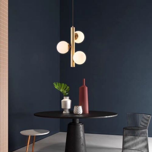 Lustra led 3 globuri Gold [3]