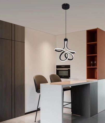 Lustra led 30w Alba/ Neagra [4]