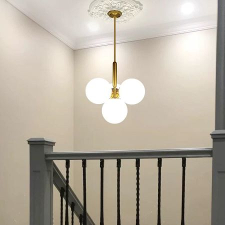 Lustra led 5 globuri gold [2]