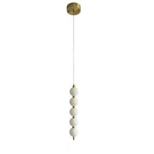 Lustra led 5 globuri gold in sir [2]