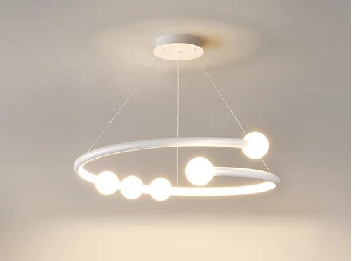 Lustra led 5 sateliti 130w black/ alba [2]