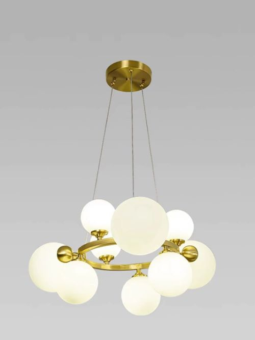 Lustra led 9 globuri gold [2]