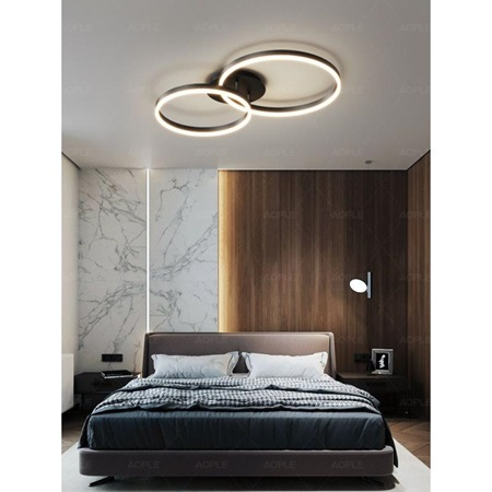 Lustra led dimabila 120w cu telecomanda 3 functii Aurie [4]