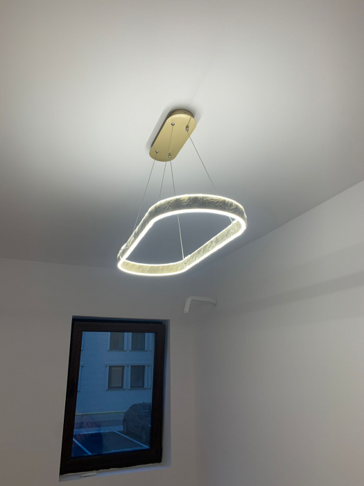 Lustra LED Dimabila 120w cu telecomanda 3 functii  Aurie [3]