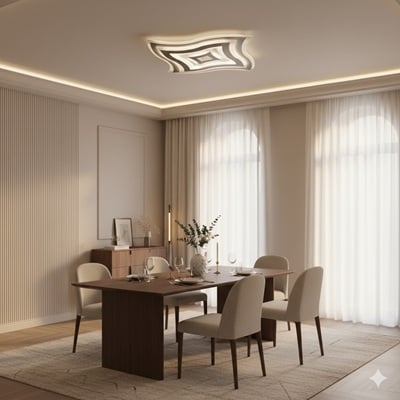 Lustra LED dimabila 137w cu telecomanda [2]