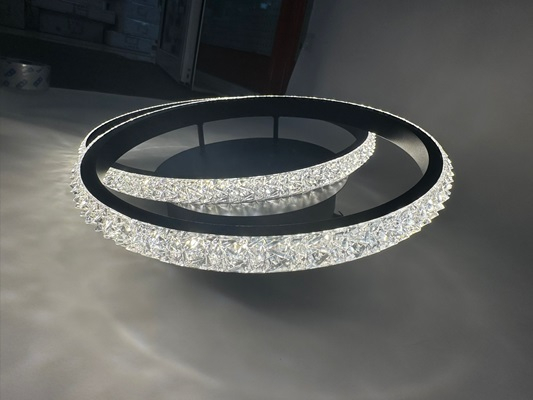 Lustra led dimabila Black cu cristale 51w [2]