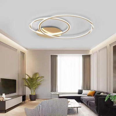 Lustra led dimabila cu telecomanda 150w Black/ Gold/ Alba [3]