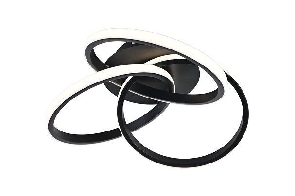 Lustra led dimabila cu telecomanda 84w Aurie/Neagra [2]