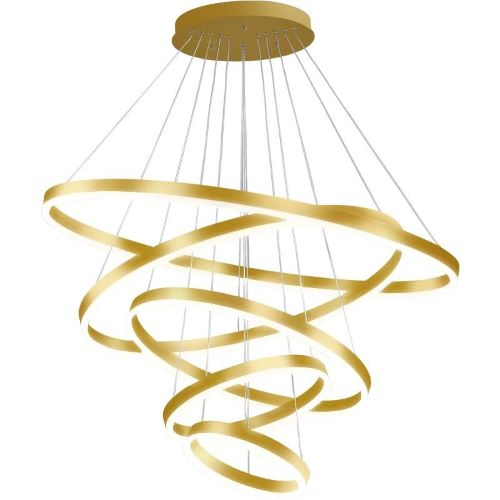 Lustra led gold  5 cercuri 340w [2]